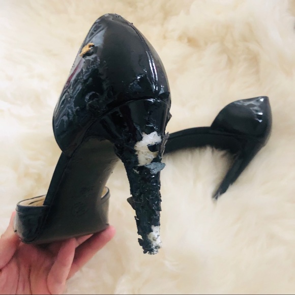 Classic Chanel Parent Leather Heels fits sz 8.5 - Picture 5 of 6